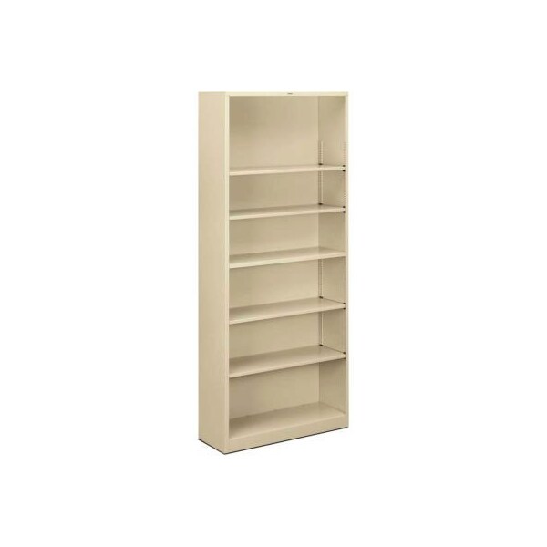 HON Brigade Bookcases Brigade Steel Six-Shelf Bookcase 34-1/2W Putty